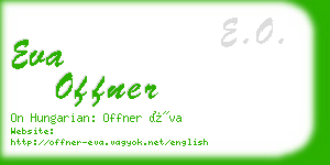 eva offner business card